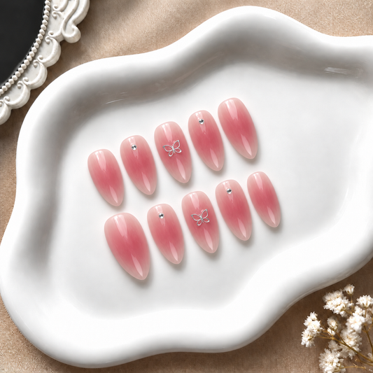 Butterfly Blush - Press-On Nails.